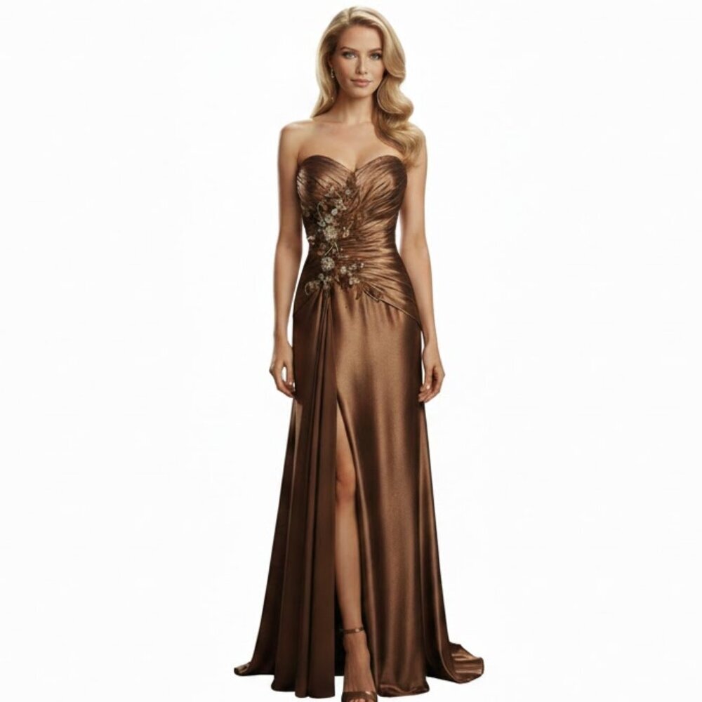 Tony Bowls Grad Prom Dress 111L50 Brown